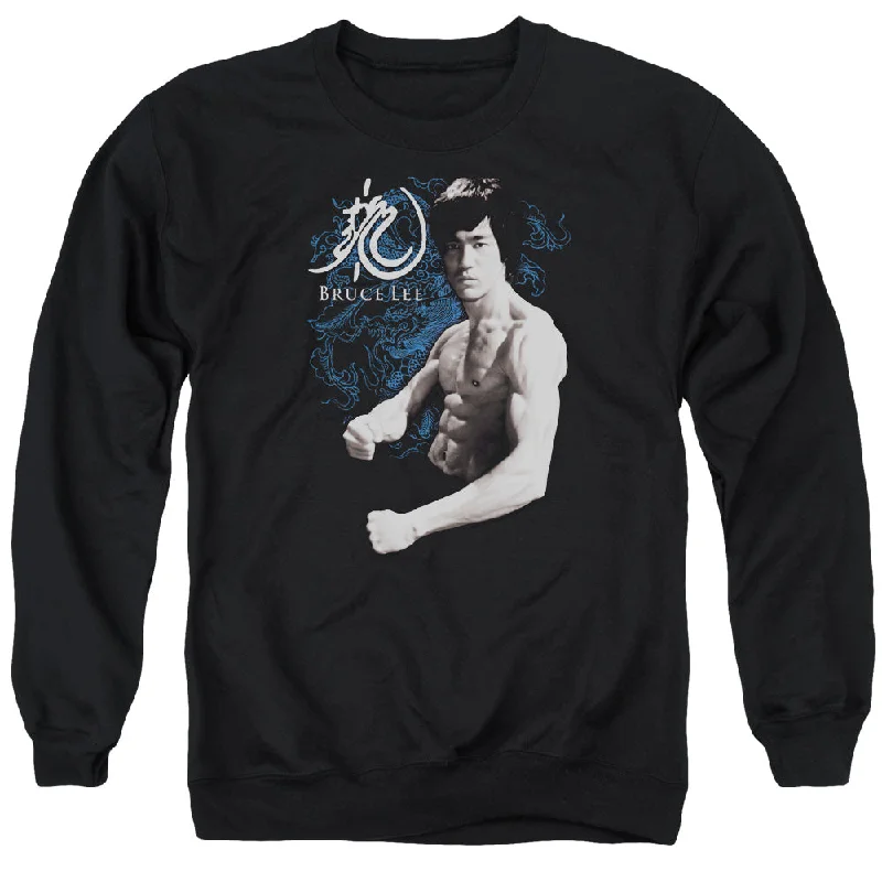 Weekend Deal Bruce Lee Sweatshirt Dragon Stance Black Pullover