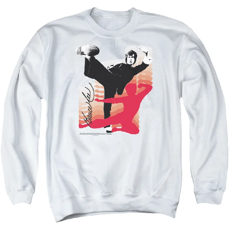 Midnight Madness Bruce Lee Sweatshirt Kick It White Pullover