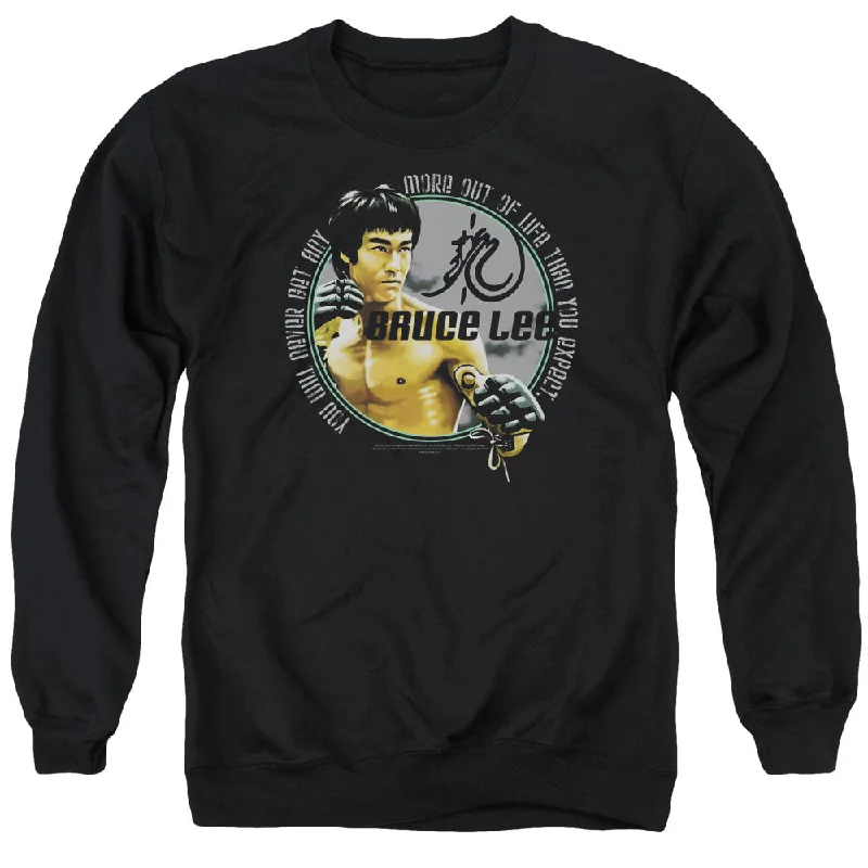 Stock Clearance Bruce Lee Sweatshirt Never Get More Out Of Life Black Pullover