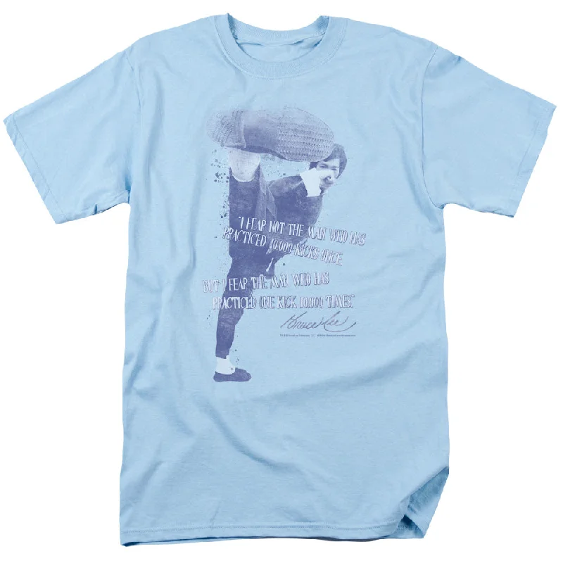 Unbeatable Prices Bruce Lee T-Shirt One Kick 10,000 Times Light Blue Tee