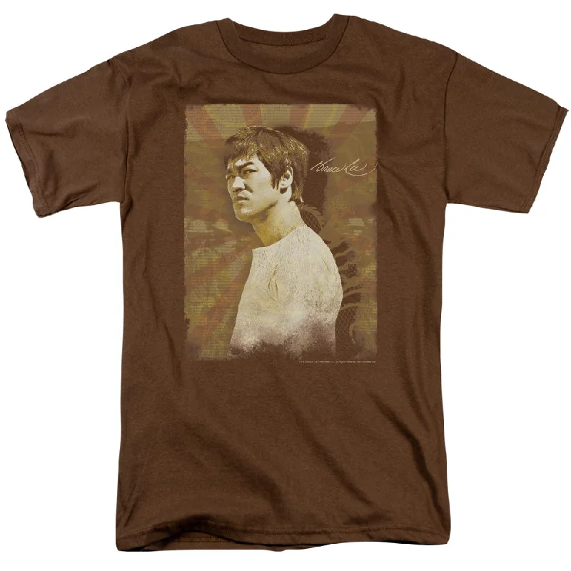 Limited Edition Bruce Lee T-Shirt Vintage Angry Portrait Coffee Tee