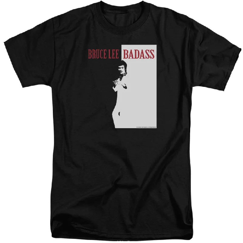 Instant Savings Bruce Lee Tall T-Shirt Badass Black Tee