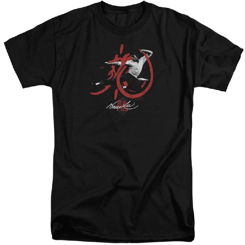 Savings Bonanza Bruce Lee Tall T-Shirt High Flying Black Tee