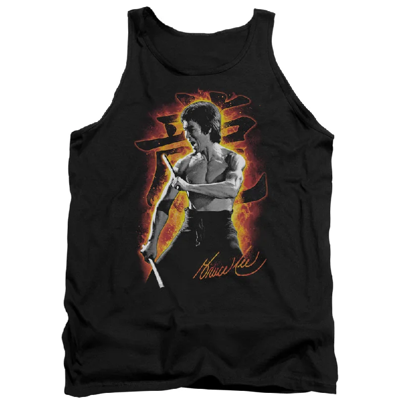 Year-End Sale Bruce Lee Tanktop Fire Black Tank