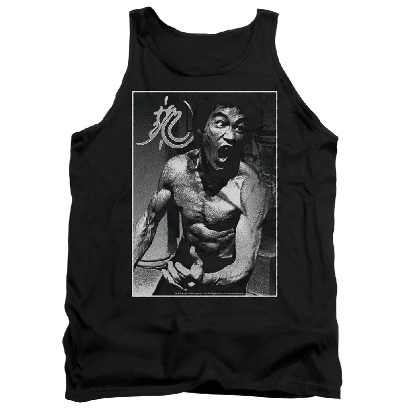 Limited Availability Bruce Lee Tanktop Rage Portrait Black Tank