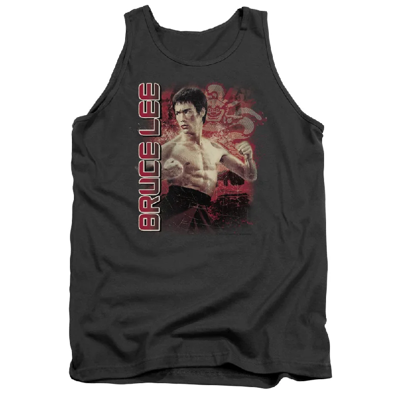 Inventory Reduction Bruce Lee Tanktop Stare Portrait Charcoal Tank
