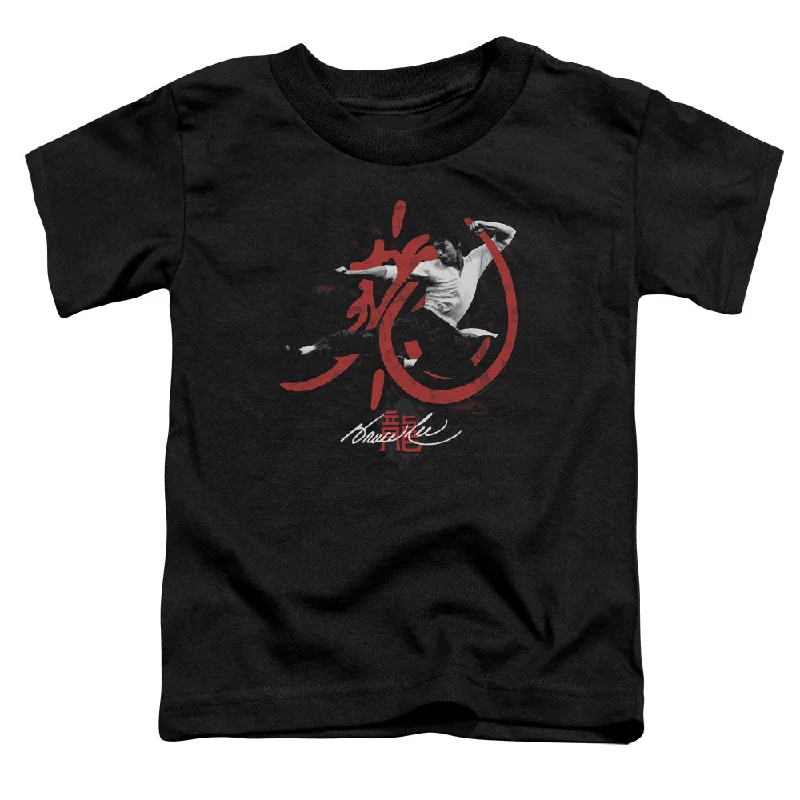 Can't Miss Bruce Lee Toddler T-Shirt High Flying Black Tee