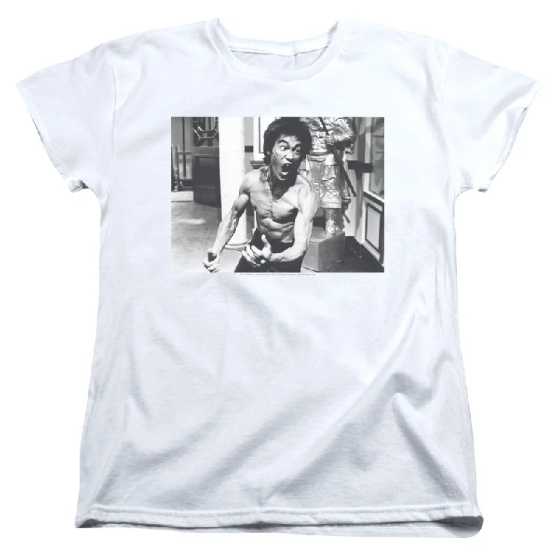 Price Rollback Bruce Lee Womens T-Shirt Full of Fury White Tee