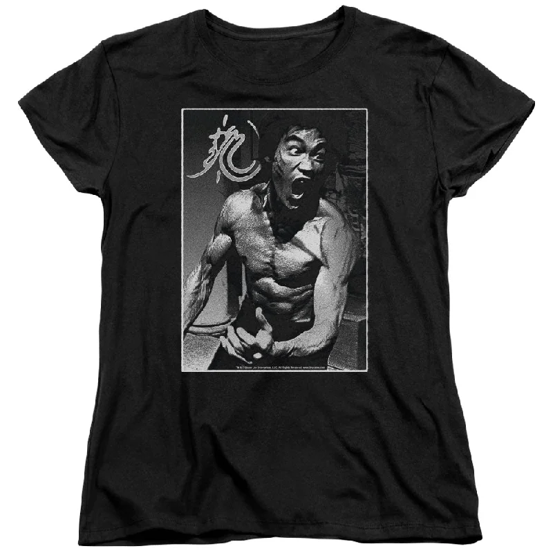 Lowest Price Bruce Lee Womens T-Shirt Rage Portrait Black Tee
