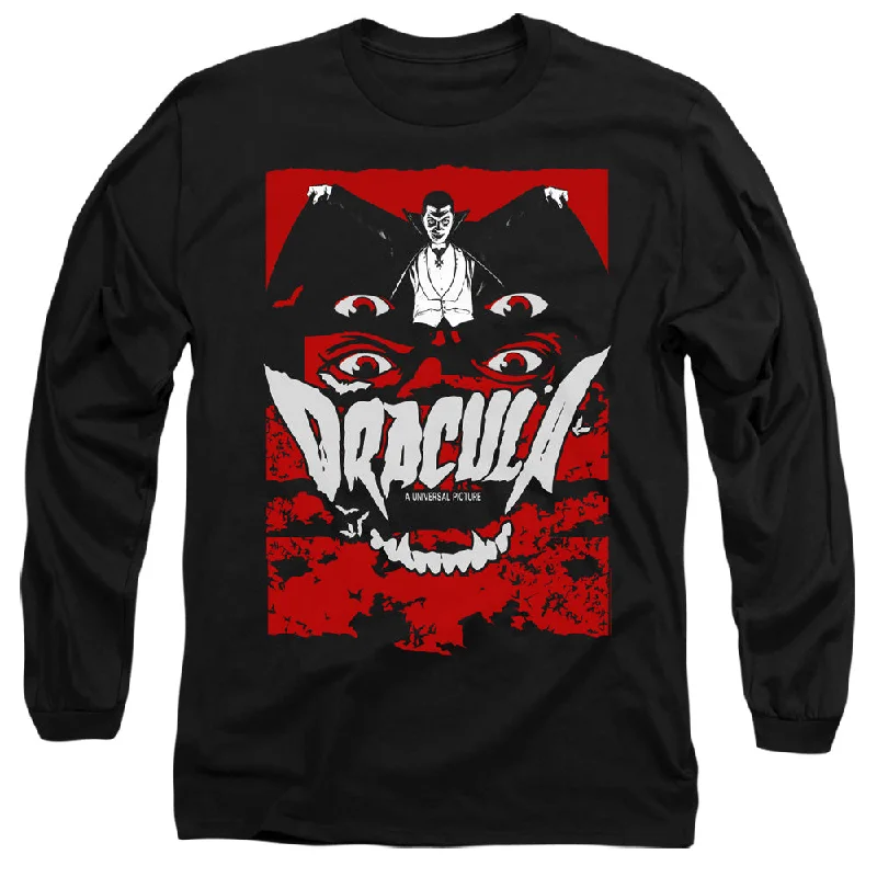 Special Discount Dracula Long Sleeve T-Shirt Eyes Black Tee