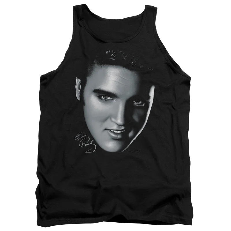Factory Direct Sale Elvis Presley Tanktop Big Face Black Tank