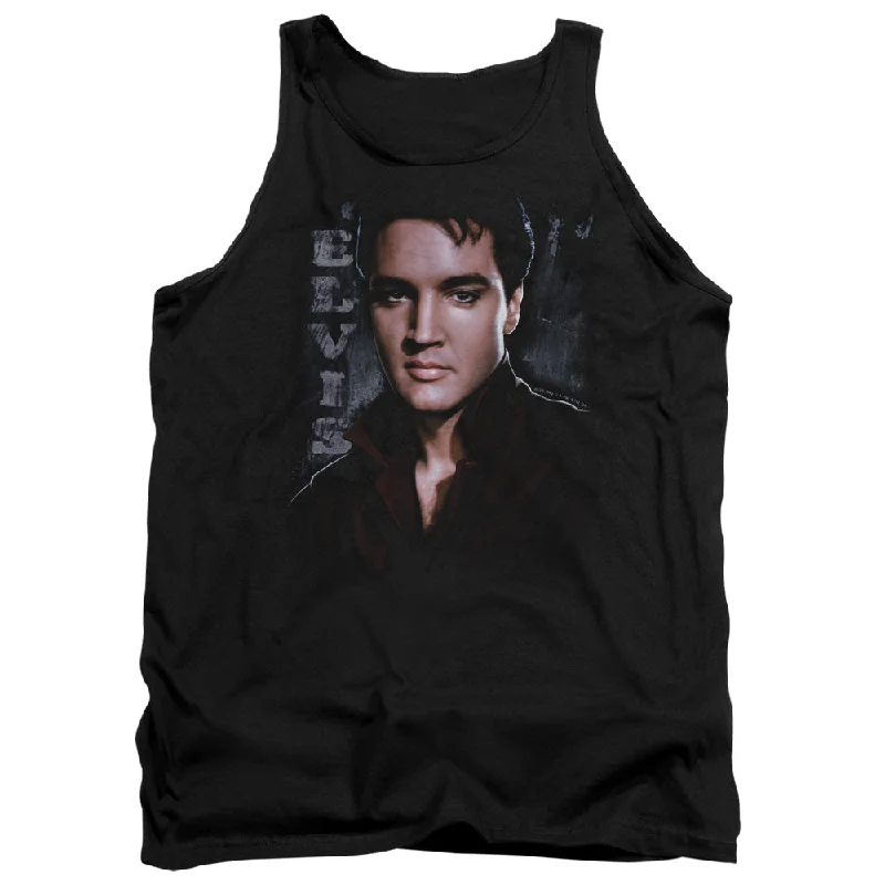 Price Blitz Elvis Presley Tanktop Serious Pose Black Tank
