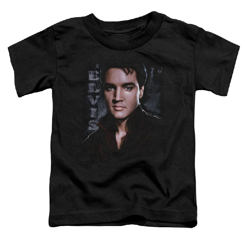 Price Slash Elvis Presley Toddler T-Shirt Serious Pose Black Tee