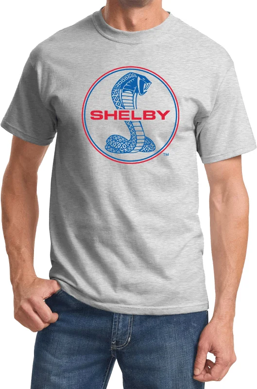 TIME-Limited Offer Ford Mustang T-shirt Shelby Blue and Red Logo