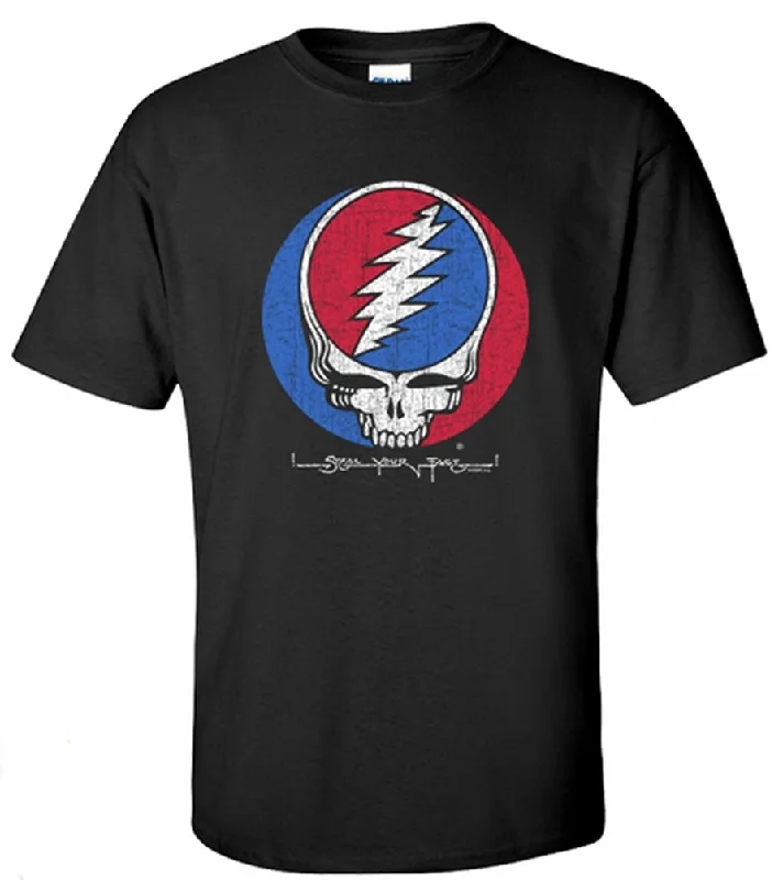 Deal Alert Grateful Dead T-Shirt Steal Your Face Black Tee