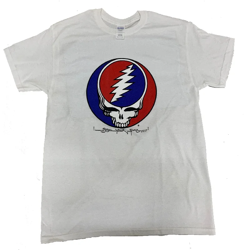 Hurry In Grateful Dead T-Shirt Steal Your Face White Tee