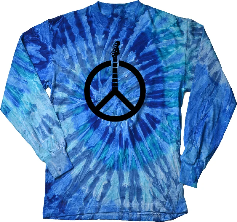Act Now Guitar Peace Tie Dye Long Sleeve Shirt