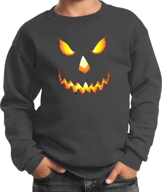 Early Bird Discount Halloween Pumpkin Head Kids Sweatshirt