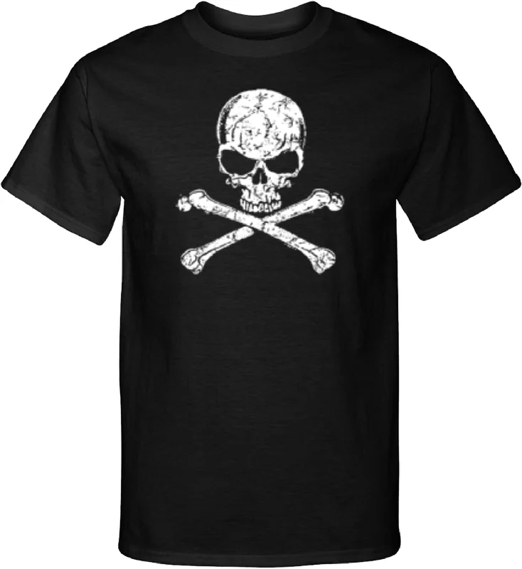 Price Cut Halloween Tall T-shirt White Distressed Skull