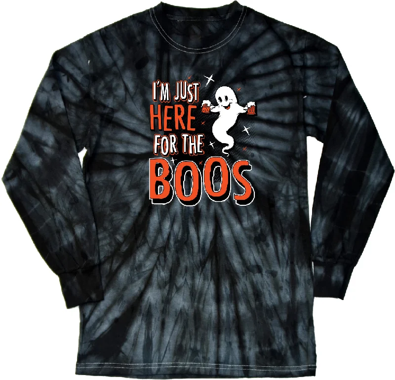 Midnight Madness Halloween Tie Dye Long Sleeve Shirt I'm Here for the Boos
