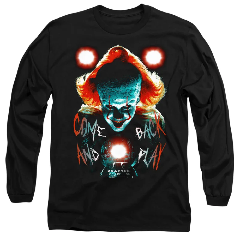 Weekend Deal IT Chapter Two Long Sleeve T-Shirt Pennywise Come Back Black Tee