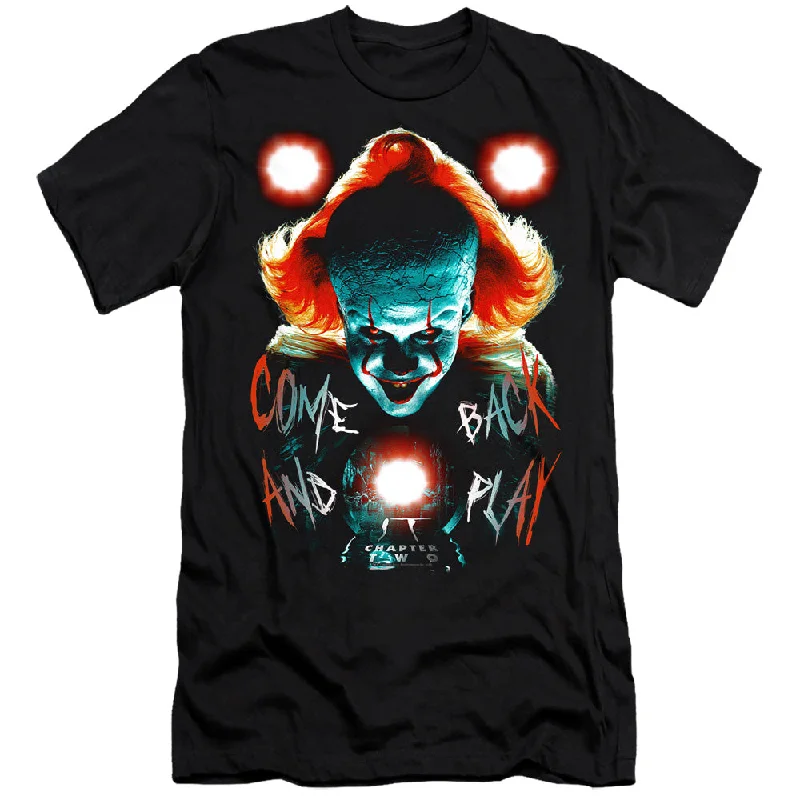 Limited Time Offer IT Chapter Two Slim Fit T-Shirt Pennywise Come Back Black