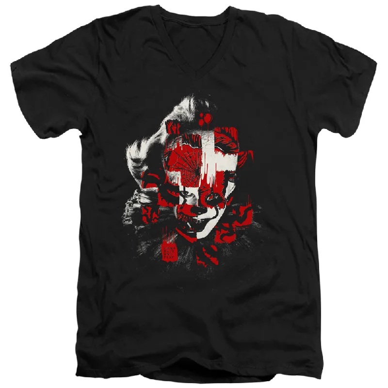 Early Access IT Chapter Two Slim Fit V-Neck T-Shirt Come Back and Play Black Tee