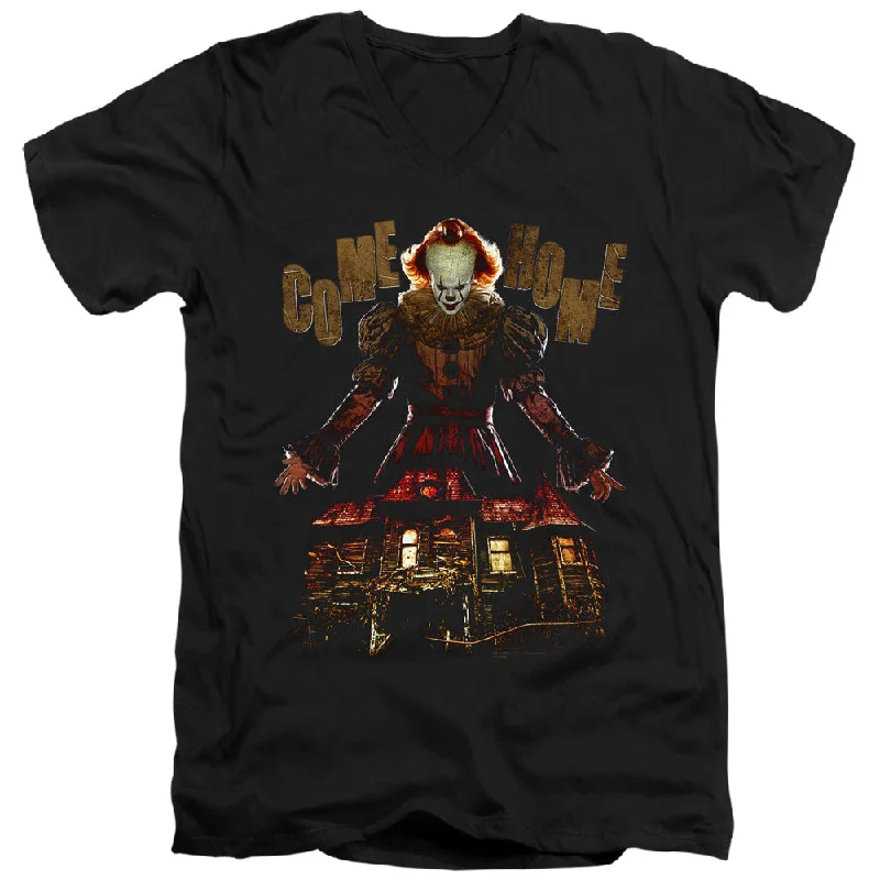Major Savings IT Chapter Two Slim Fit V-Neck T-Shirt Come Home Black Tee
