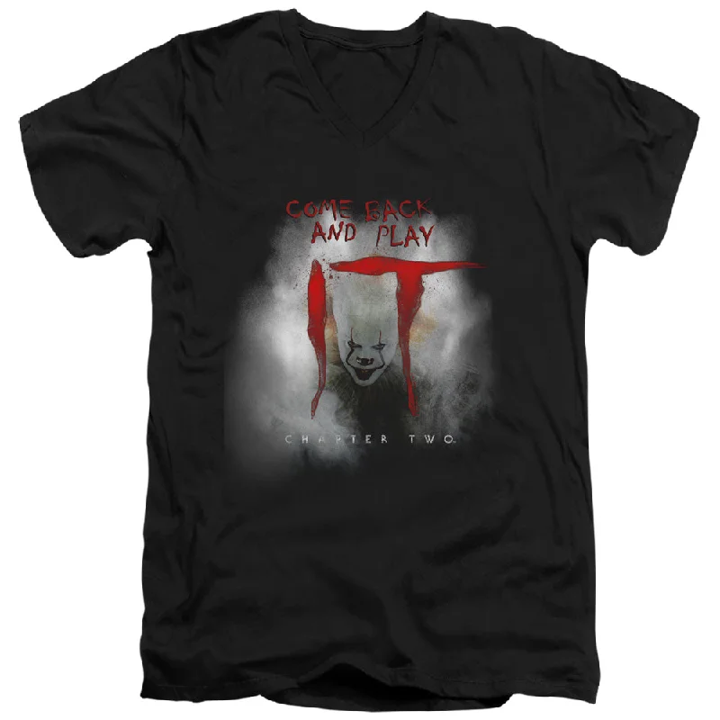 Exclusive Savings IT Chapter Two Slim Fit V-Neck T-Shirt Fog Black Tee