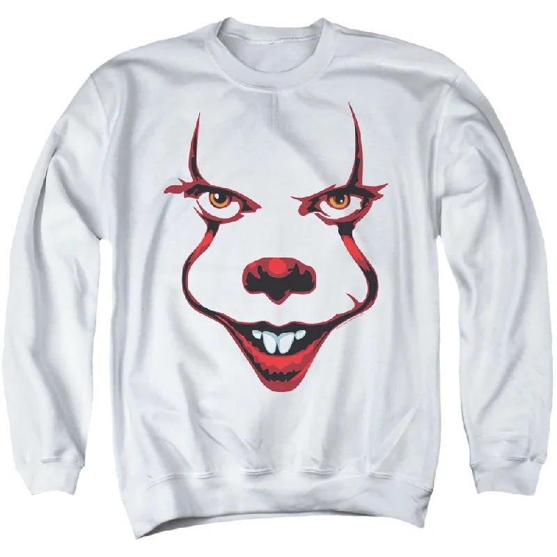 Super Sale IT Chapter Two Sweatshirt Pennywise Face White Pullover