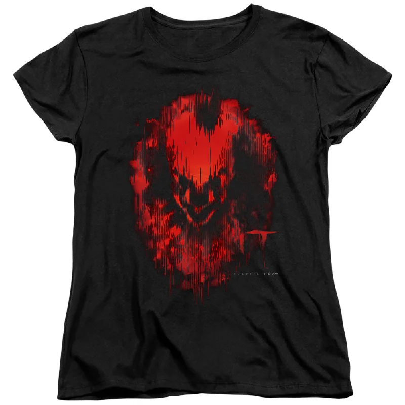 Special Price IT Chapter Two Womens T-Shirt Blurred Pennywise Black Tee