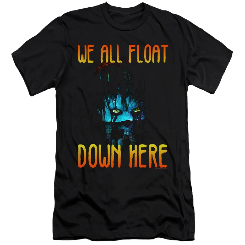 Midnight Sale IT Premium Canvas T-Shirt We All Float Down Here Black Tee