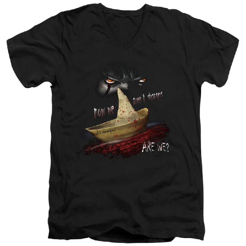 Price Drop IT Slim FIT V-Neck T-Shirt Aren't Strangers Black Tee