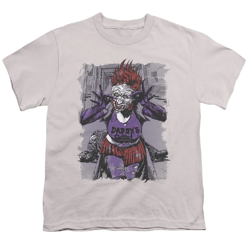 Take Advantage JLA Kids T-Shirt Jokers Daughter Silver Tee
