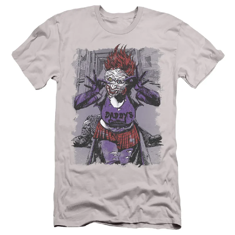 Super Deal JLA Slim Fit T-Shirt Jokers Daughter Silver Tee