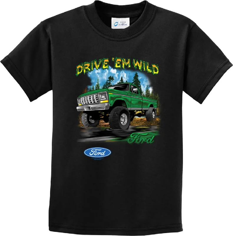 Massive Deals Kids Ford F-150 T-shirt Drive Em Wild