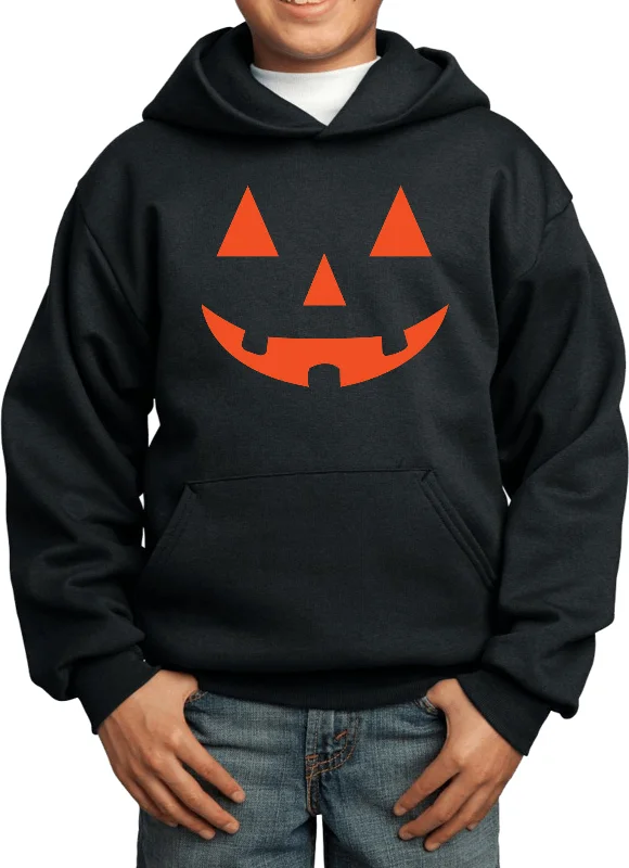 Blowout Deals Kids Halloween Hoodie Orange Jack-o-Lantern