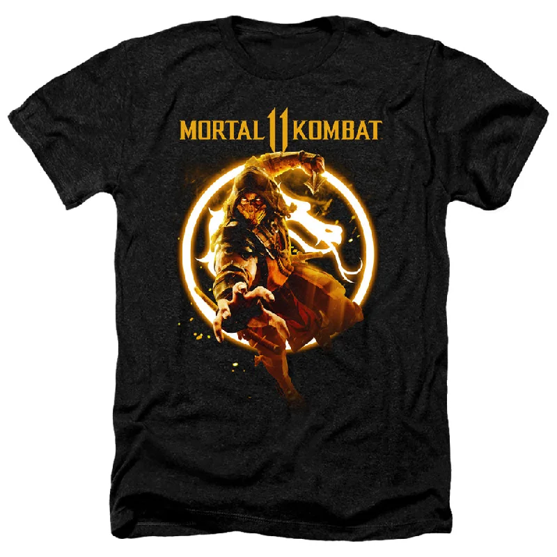 Crazy Savings Mortal Kombat 11 Heather T-Shirt Scorpion Black Tee