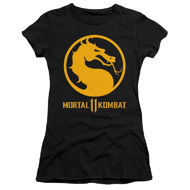 Limited Time Mortal Kombat 11 Juniors T-Shirt Dragon Logo Black Premium Tee
