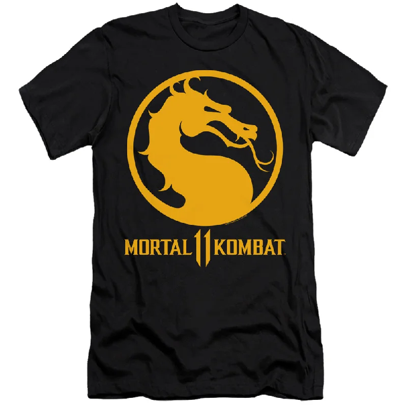 One-DAY Sale Mortal Kombat 11 Premium Canvas T-Shirt Dragon Logo Black Tee