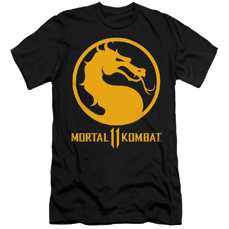 Special Savings Mortal Kombat 11 Slim Fit T-Shirt Dragon Logo Black Tee
