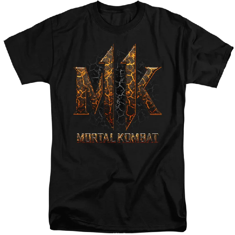 Act Now Mortal Kombat 11 Tall T-Shirt Lava Logo Black Tee