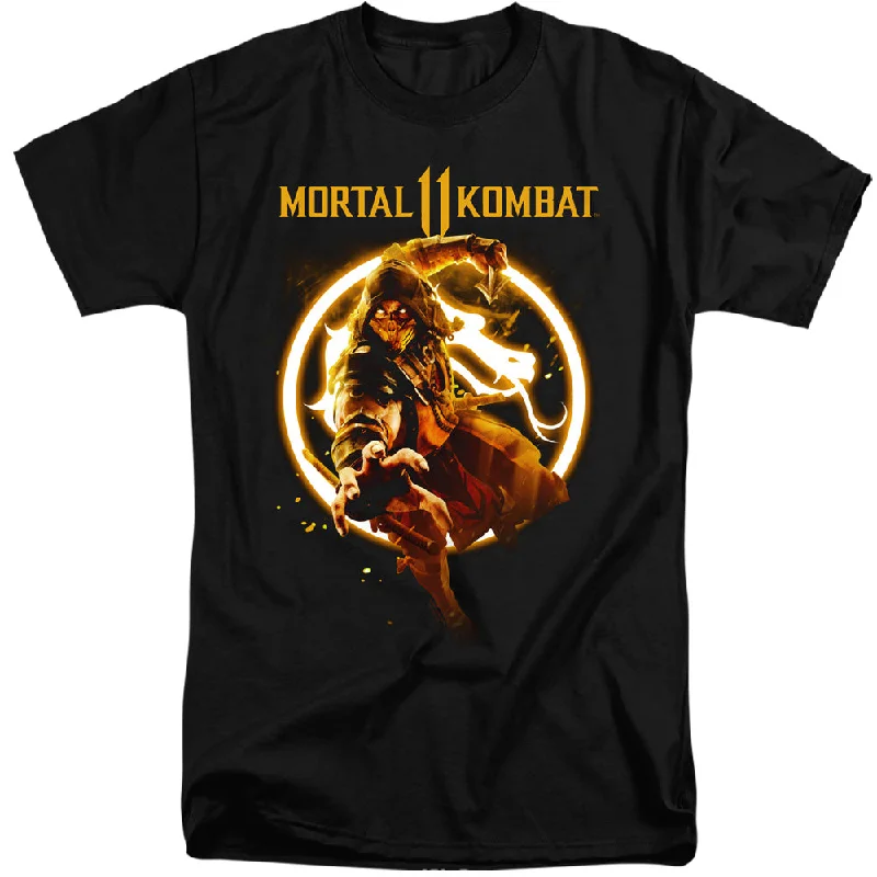 Clearance Items Mortal Kombat 11 Tall T-Shirt Scorpion Black Tee