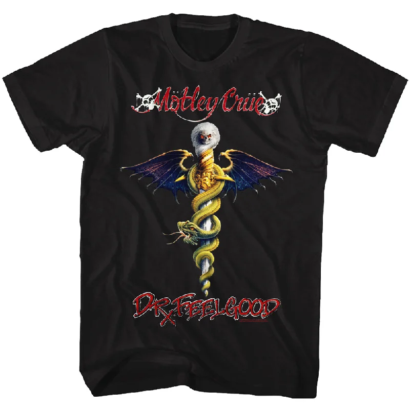 Holiday Sale Motley Crue Dr Feelgood Adult Black Tee Shirt