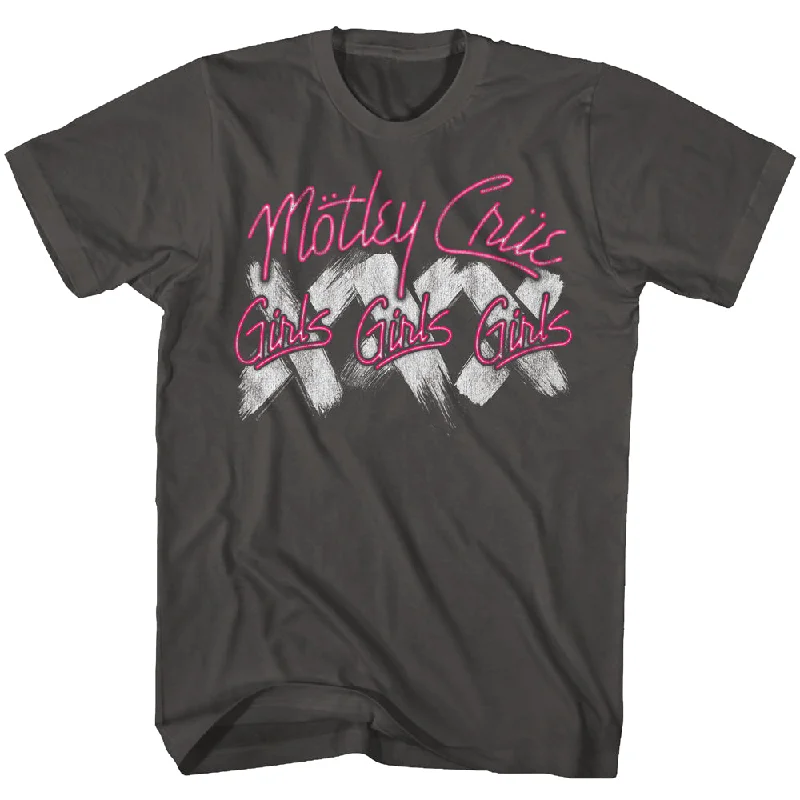 Don't Wait Motley Crue Girls Girls Girls Adult Smoke Tee Shirt