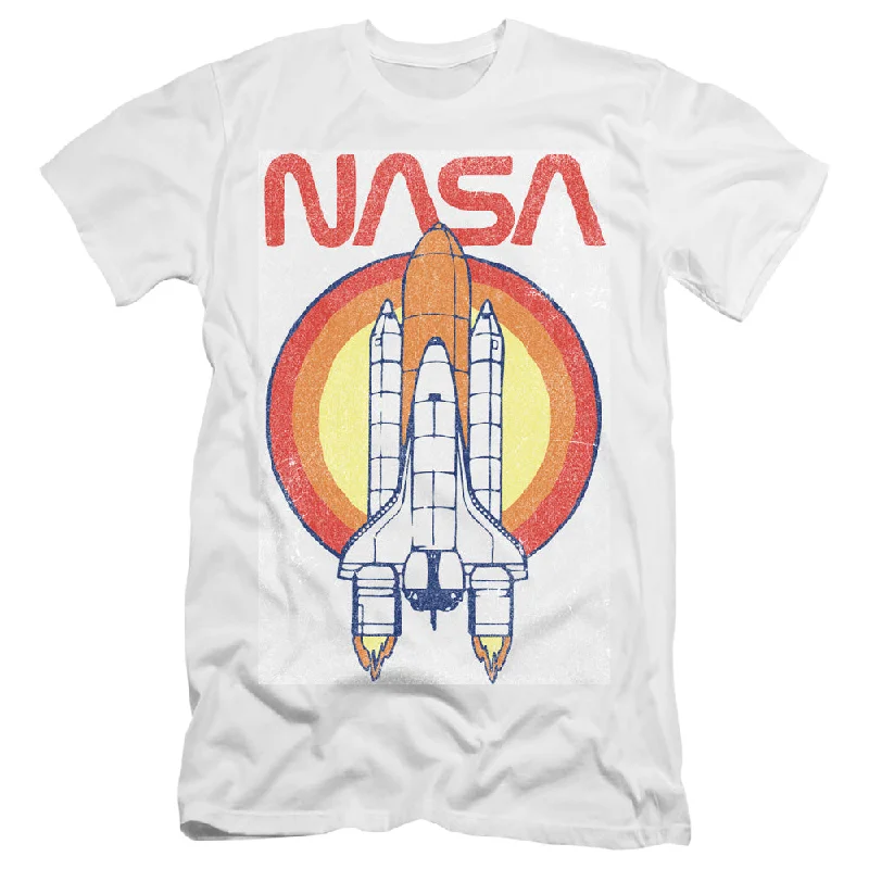 Early Bird Discount NASA Slim Fit T-Shirt Vintage Space Shuttle White Tee