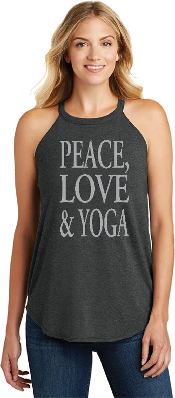 Today Only Peace Love Yoga Triblend Rocker Tanktop