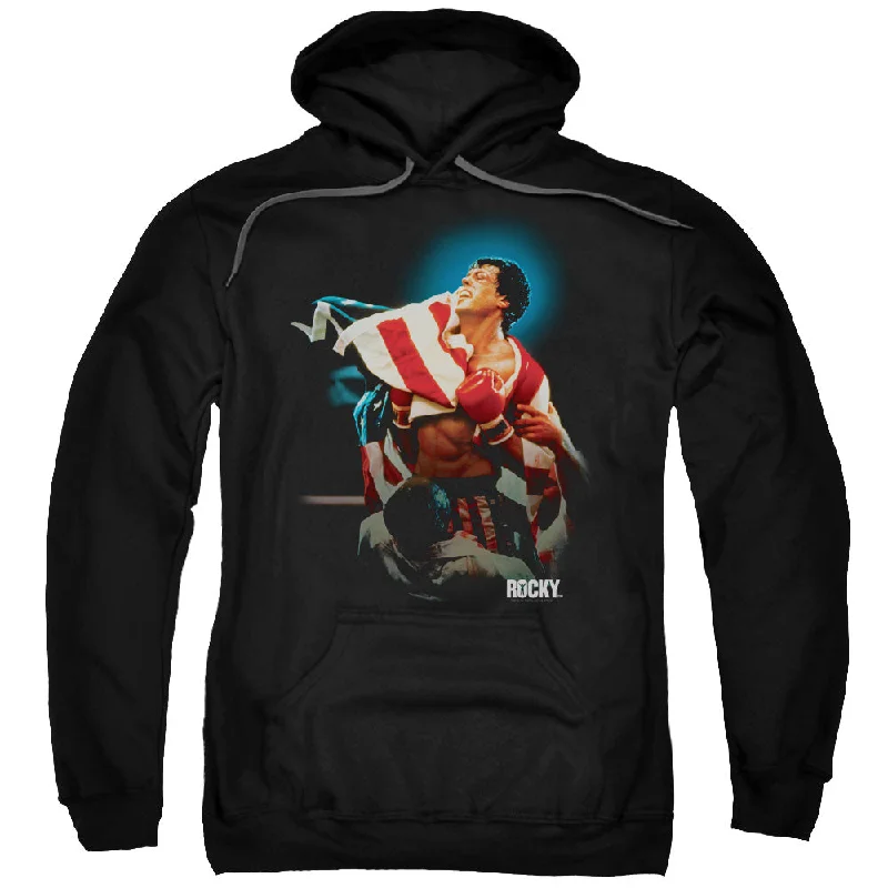 Time-Limited Offer Rocky Hoodie Movie Poster Art Black Hoody