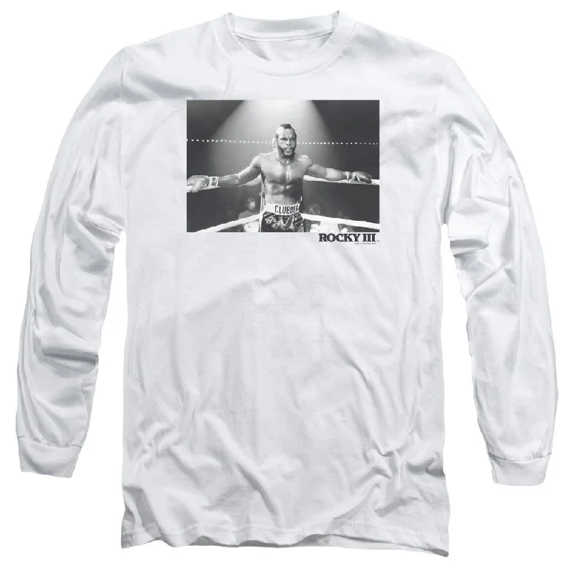 Mega Sale Rocky III Long Sleeve T-Shirt Clubber In The Ring White Tee