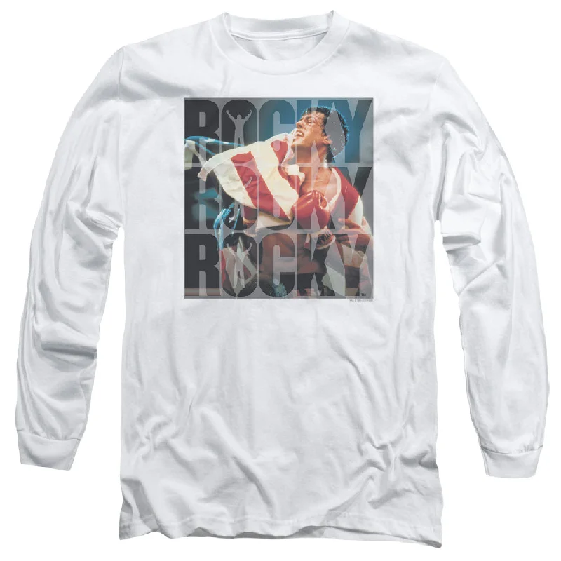 Doorbuster Deal Rocky Long Sleeve T-Shirt Chant White Tee